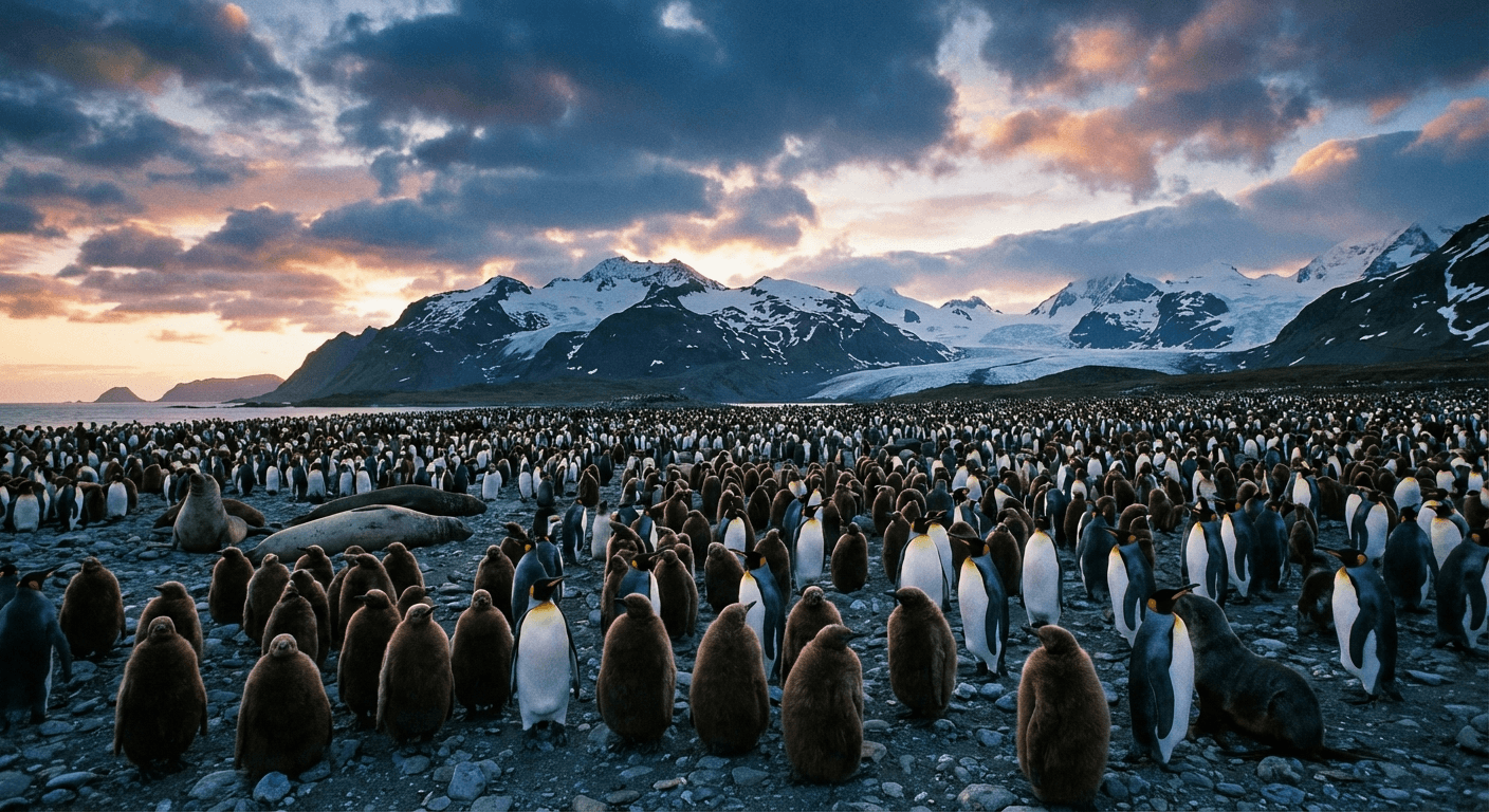 King penguin colony at Gold Harbour